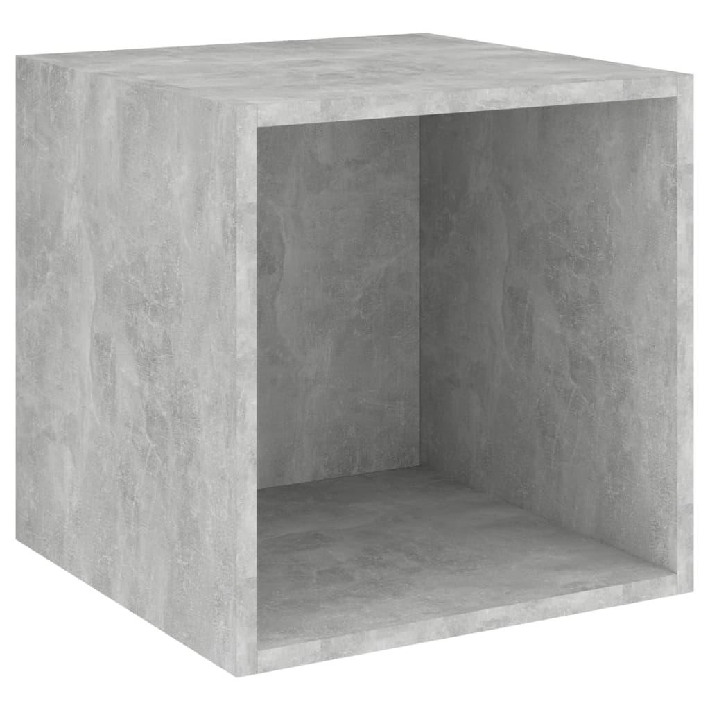 Wall Cabinets 2 pcs Concrete Grey 37x37x37 cm Engineered Wood