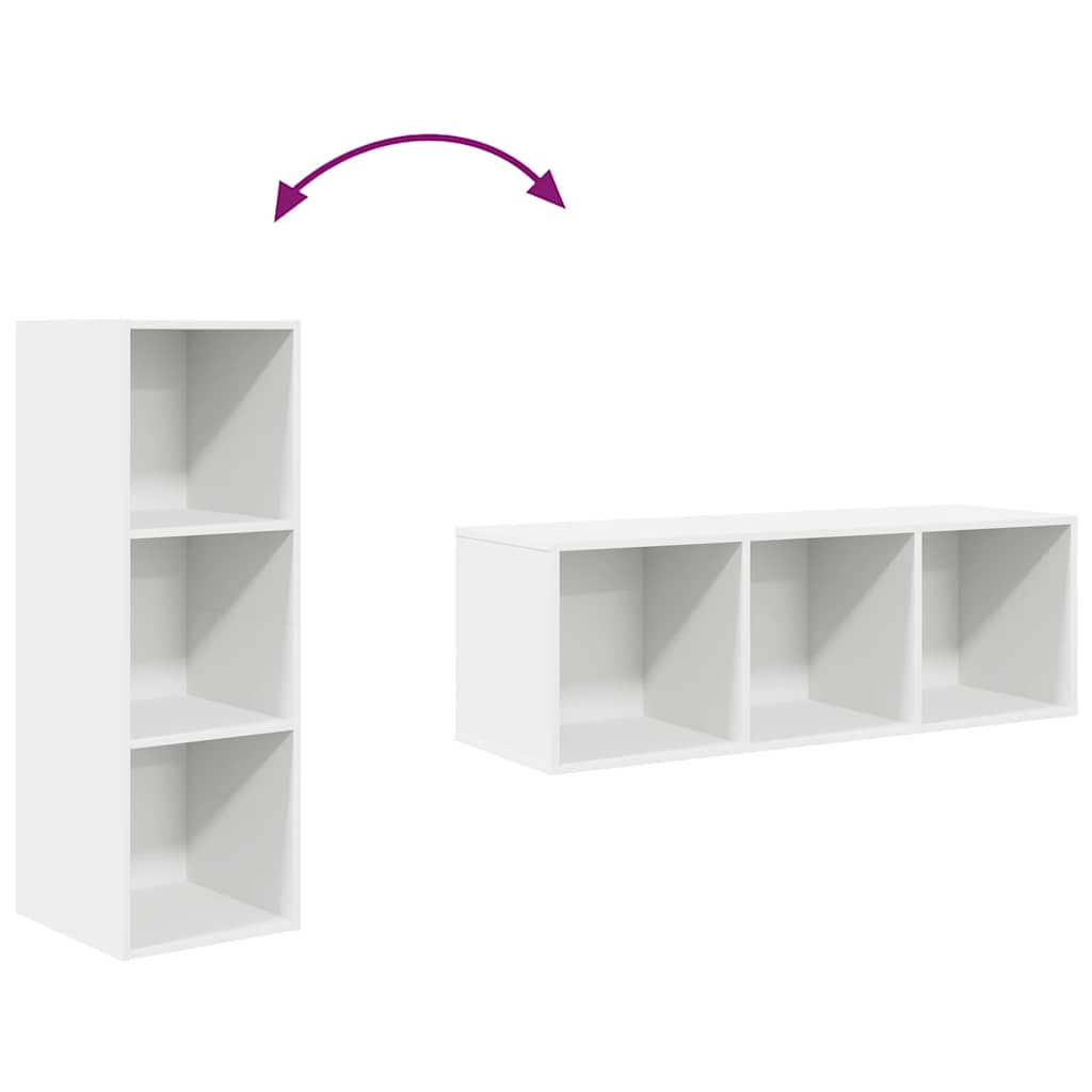 Wall-mounted TV Cabinet White 37x37x107 cm Engineered Wood