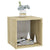 TV Cabinet White and Sonoma Oak 37x35x37 cm Engineered Wood
