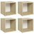 TV Cabinets 4 pcs White and Sonoma Oak 37x35x37 cm Engineered Wood