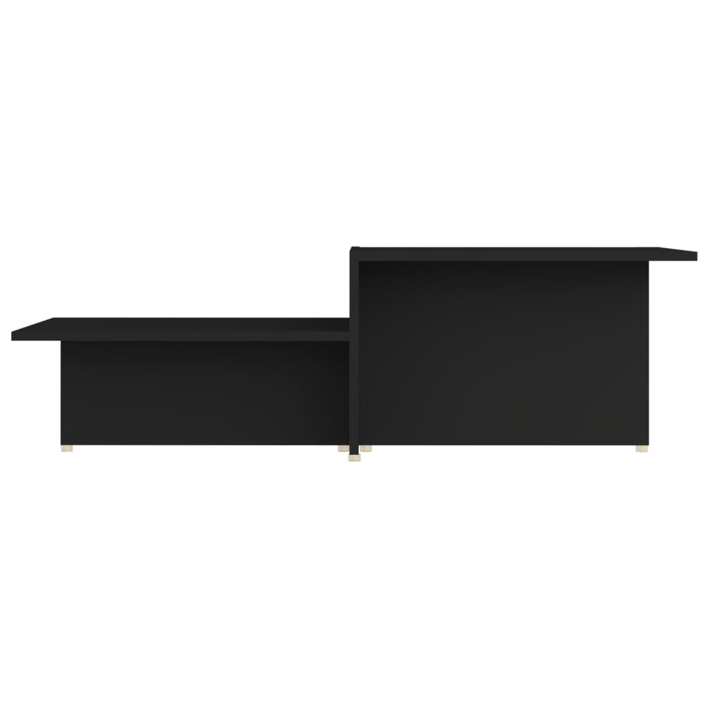 Coffee Table Black 111.5x50x33 cm Engineered Wood