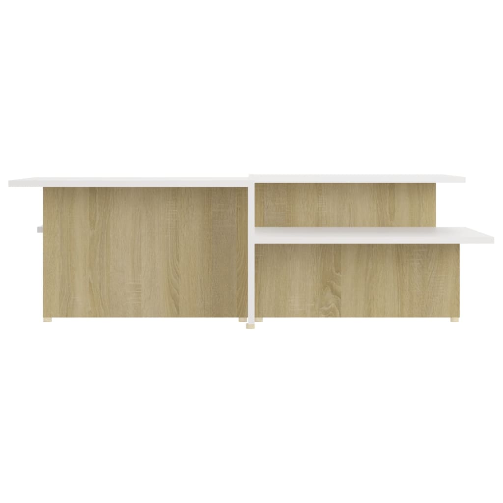 Coffee Tables 2 pcs Sonoma Oak and White 111.5x50x33 cm Engineered Wood