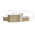 Coffee Tables 2 pcs Sonoma Oak and White 111.5x50x33 cm Engineered Wood