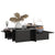 Coffee Tables 2 pcs High Gloss Black 111.5x50x33 cm Engineered Wood