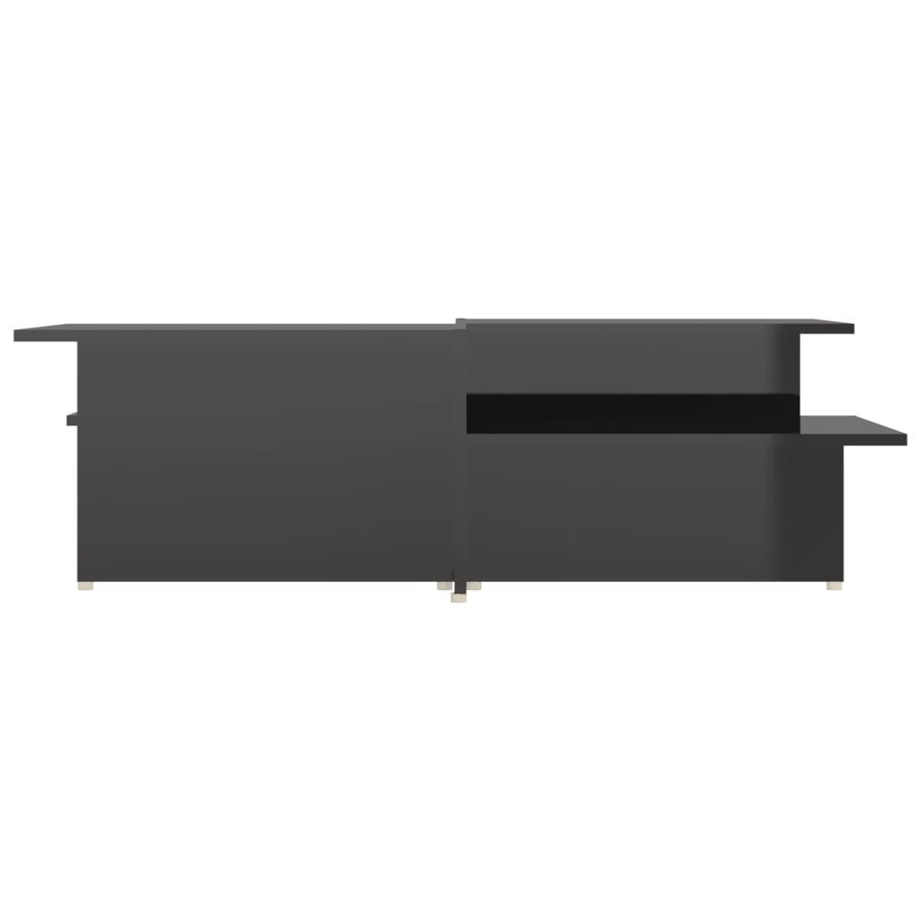 Coffee Tables 2 pcs High Gloss Black 111.5x50x33 cm Engineered Wood