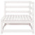 Garden Corner Sofa White Solid Pinewood