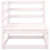 Garden Corner Sofa White Solid Pinewood