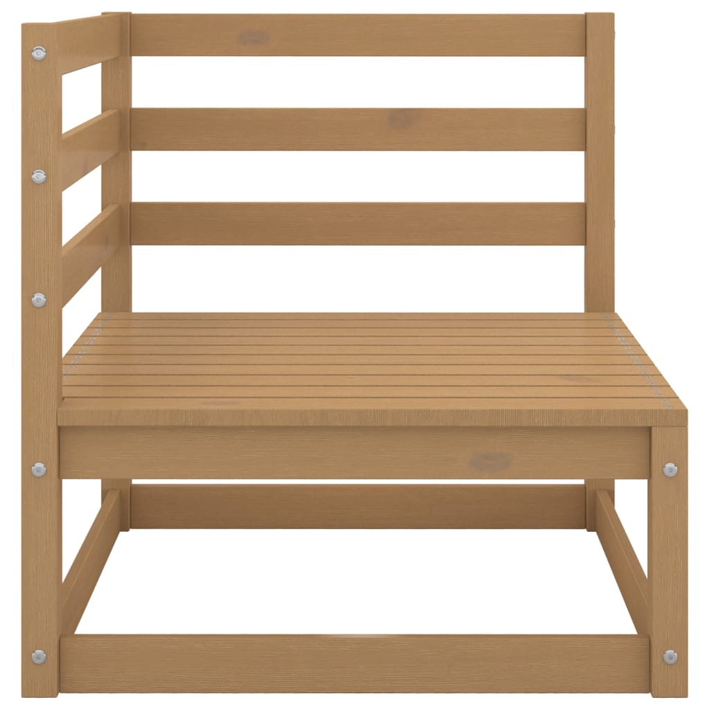 Garden Corner Sofa Honey Brown Solid Pinewood