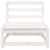 Garden Middle Sofa White Solid Pinewood