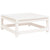 Garden Footstool 70x70x30 cm White Solid Pinewood