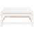 Garden Footstool 70x70x30 cm White Solid Pinewood