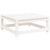 Garden Footstool 70x70x30 cm White Solid Pinewood