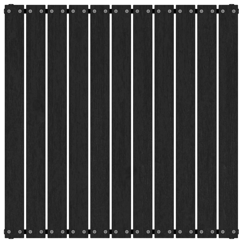 Garden Footstool 70x70x30 cm Black Solid Pinewood