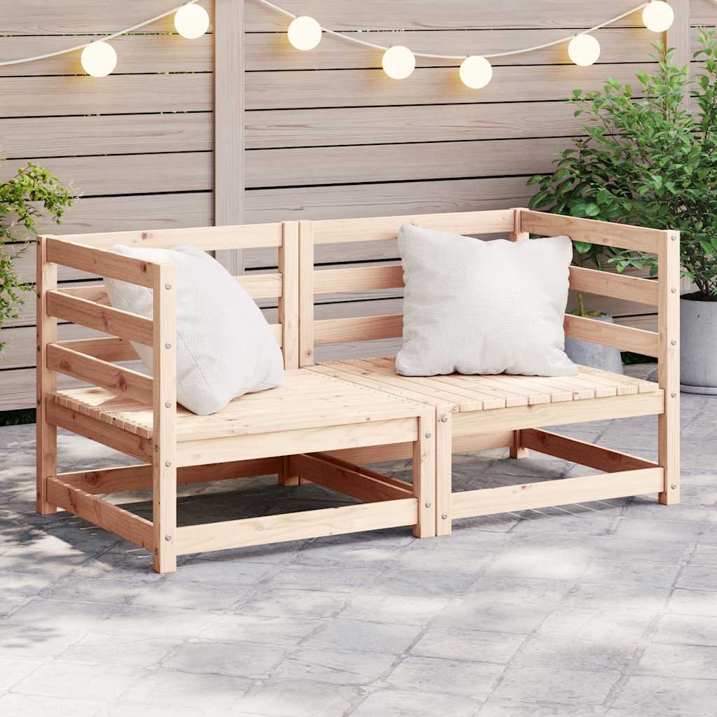 Garden Corner Sofas 2 pcs Solid Pinewood