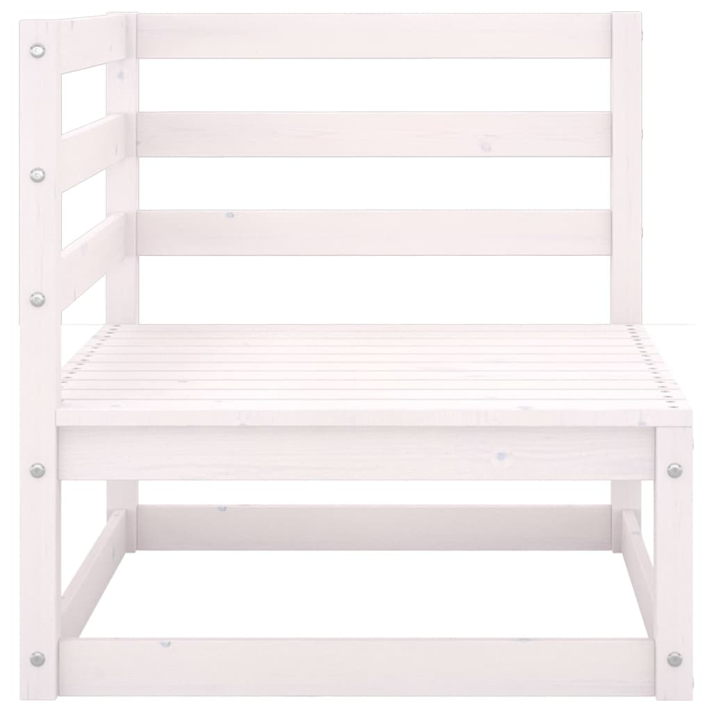 Garden Corner Sofas 2 pcs White Solid Pinewood