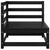 Garden Corner Sofas 2 pcs Black Solid Pinewood