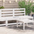 Garden Middle Sofas 2 pcs White Solid Pinewood