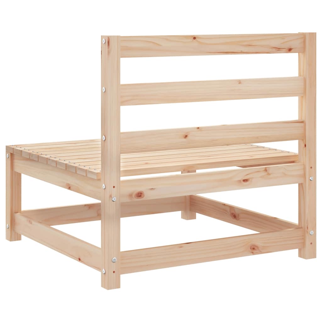 Garden Middle Sofas 3 pcs Solid Pinewood