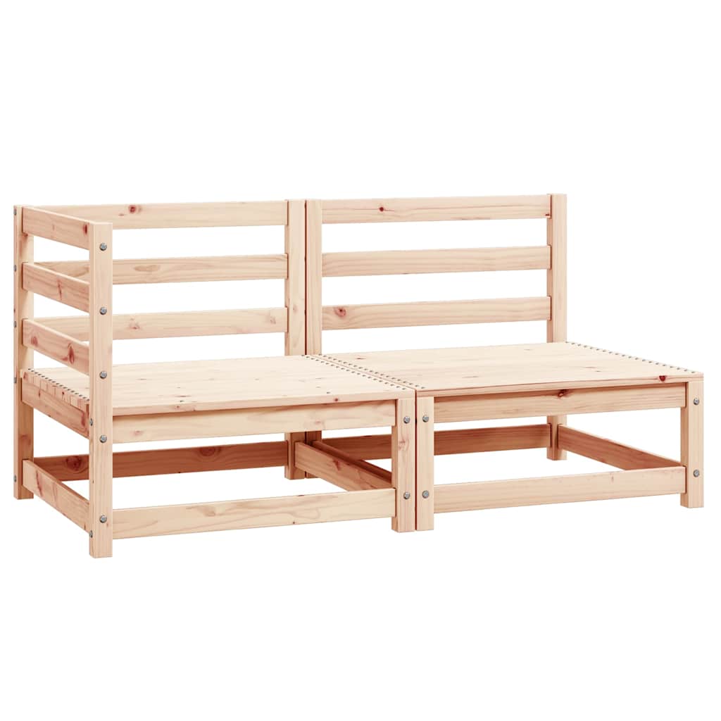 2 Piece Garden Lounge Set Solid Pinewood