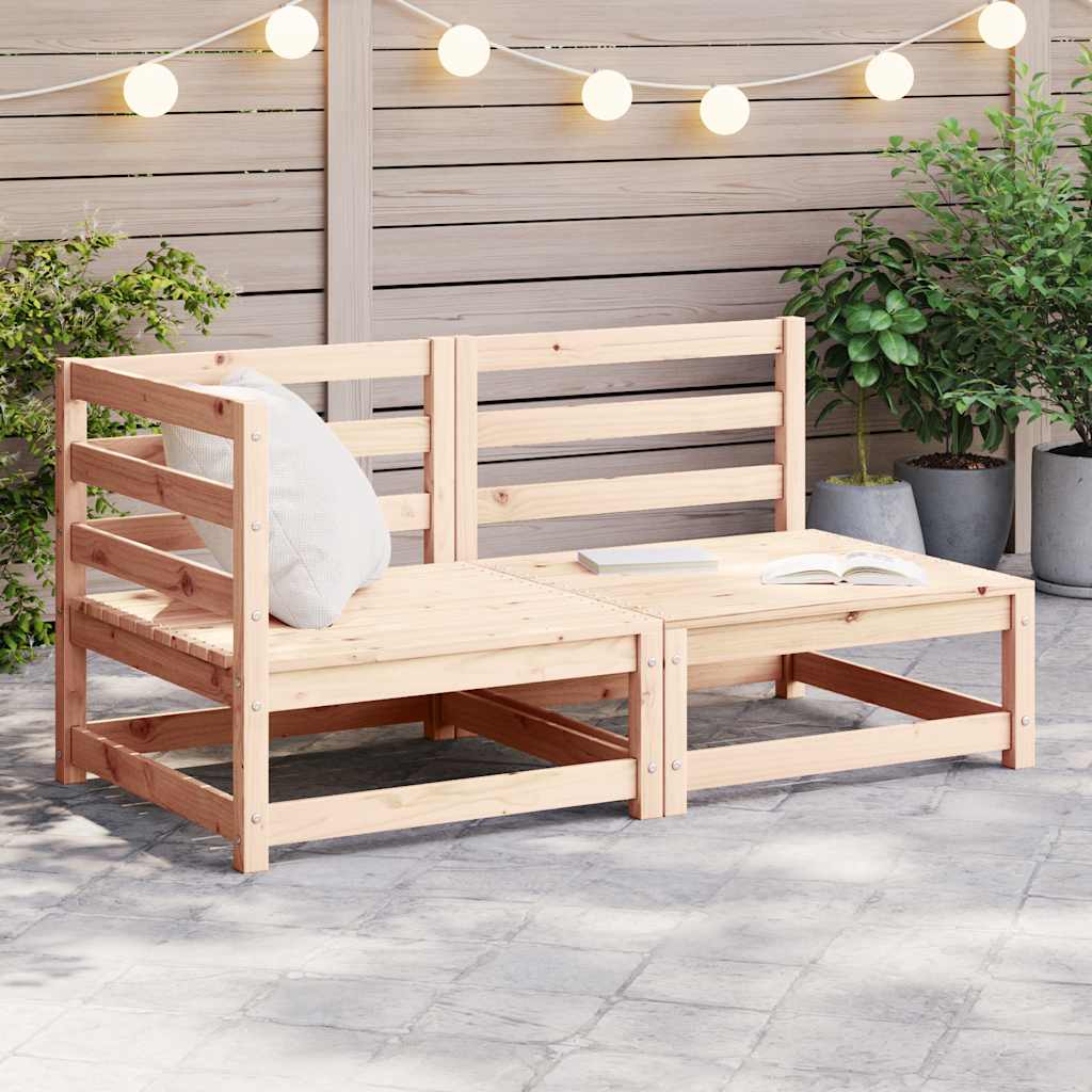 2 Piece Garden Lounge Set Solid Pinewood