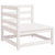 2 Piece Garden Lounge Set White Solid Pinewood