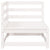 2 Piece Garden Lounge Set White Solid Pinewood