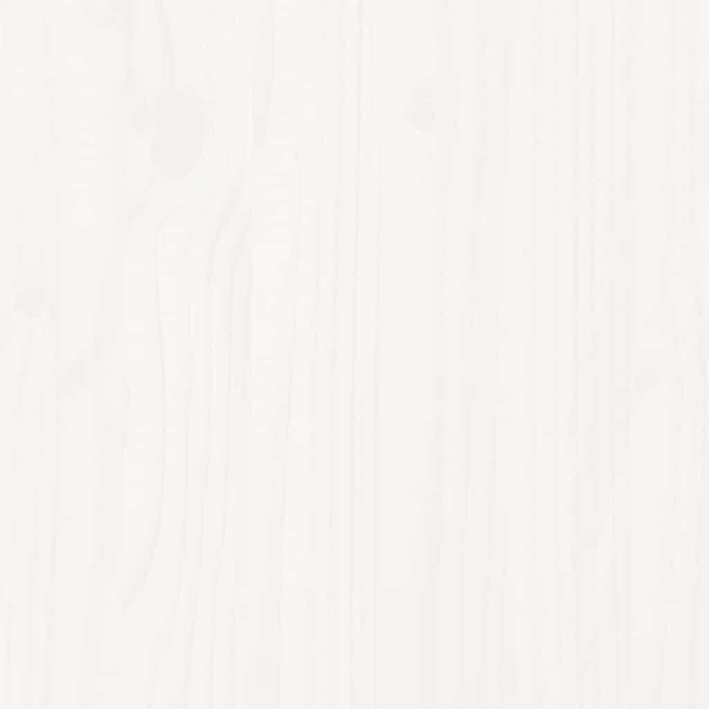 2 Piece Garden Lounge Set White Solid Pinewood