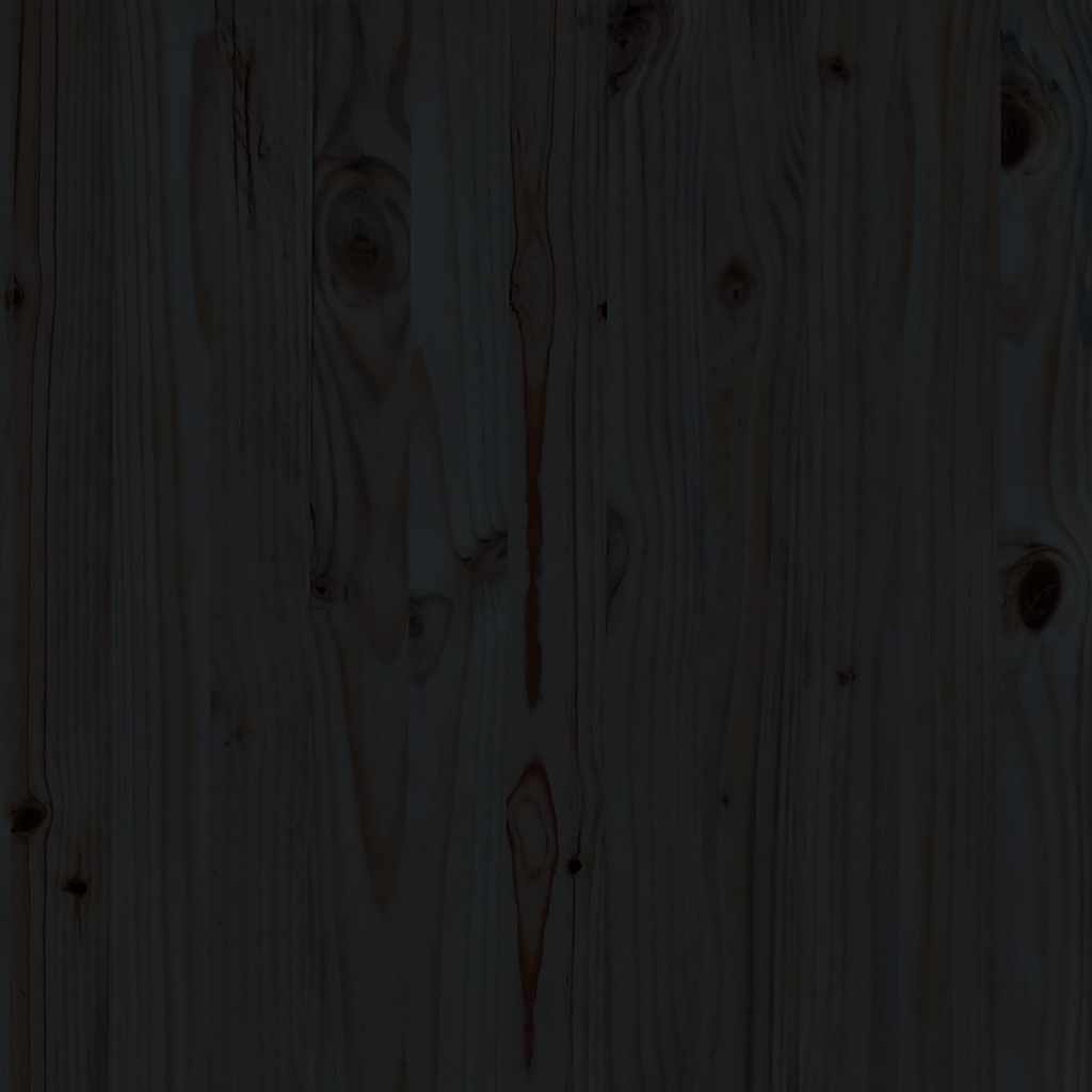 2 Piece Garden Lounge Set Black Solid Pinewood