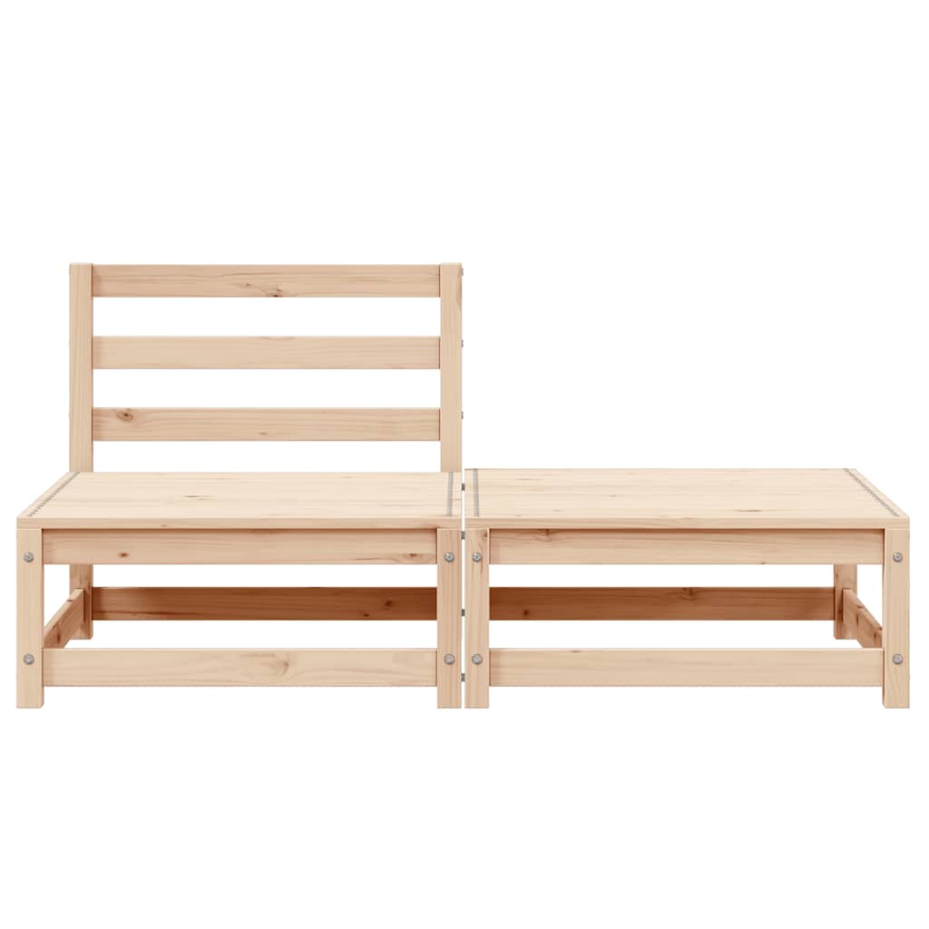 2 Piece Garden Lounge Set Solid Pinewood