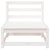 2 Piece Garden Lounge Set White Solid Pinewood