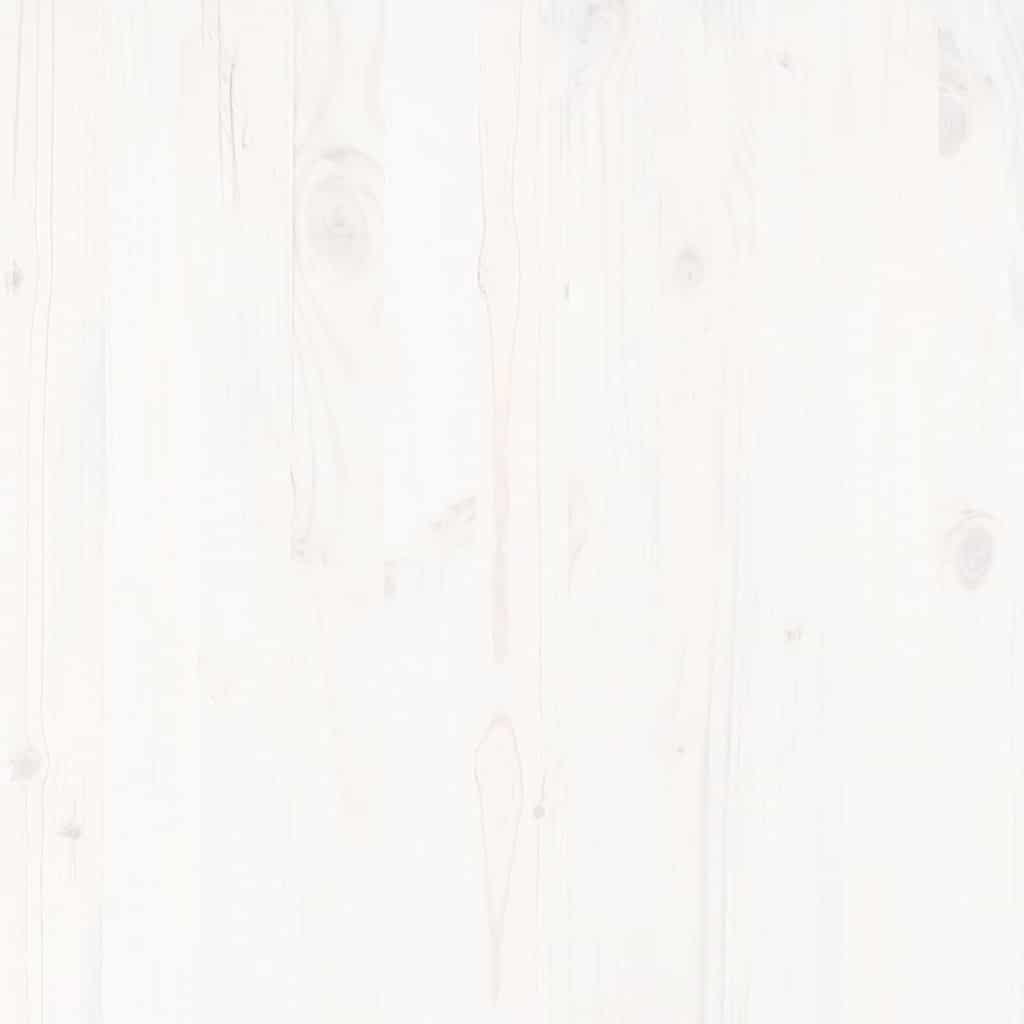 2 Piece Garden Lounge Set White Solid Pinewood