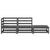 3 Piece Garden Lounge Set Grey Solid Pinewood