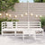 3 Piece Garden Lounge Set White Solid Pinewood