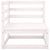 3 Piece Garden Lounge Set White Solid Pinewood