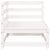 3 Piece Garden Lounge Set White Solid Pinewood