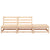 3 Piece Garden Lounge Set Solid Pinewood