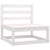 3 Piece Garden Lounge Set White Solid Pinewood