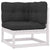 Garden Corner Sofa with Anthracite Cushions Solid Pinewood