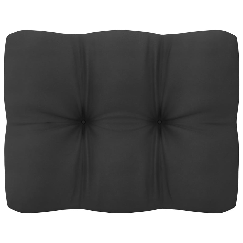 Garden Corner Sofa with Anthracite Cushions Solid Pinewood