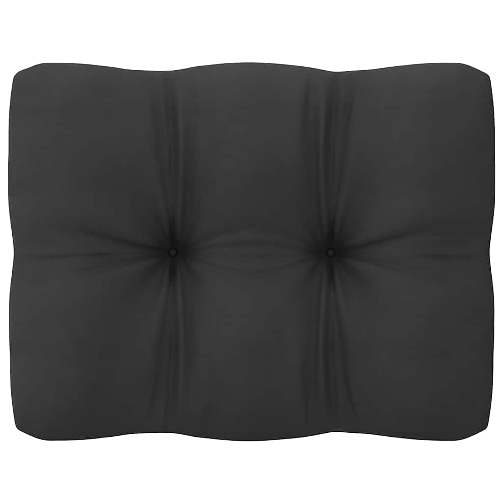 Garden Corner Sofa with Anthracite Cushions Solid Pinewood