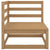 Garden Corner Sofa with Cream Cushions Solid Pinewood