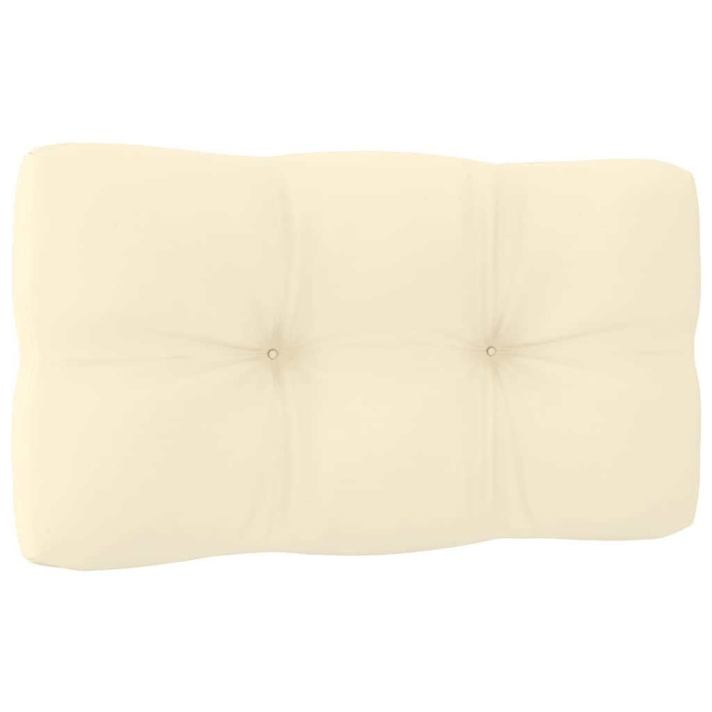 Garden Corner Sofa with Cream Cushions Solid Pinewood