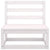 Garden Middle Sofa with Anthracite Cushions White Solid Pinewood