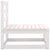 Garden Middle Sofa with Anthracite Cushions White Solid Pinewood