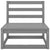 Garden Middle Sofa with Anthracite Cushions Grey Solid Pinewood