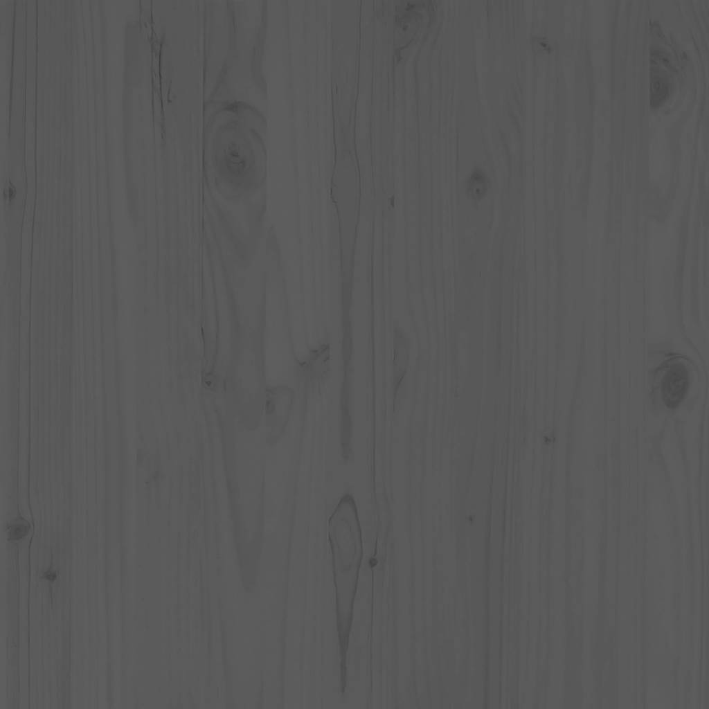 Garden Middle Sofa with Anthracite Cushions Grey Solid Pinewood