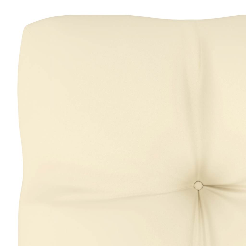 Garden Middle Sofa with Cream Cushions Solid Pinewood