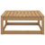 Garden Footstool with Cushion Honey Brown Solid Pinewood