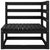 Garden 2-Seater Sofa with Cushions Black Solid Pinewood