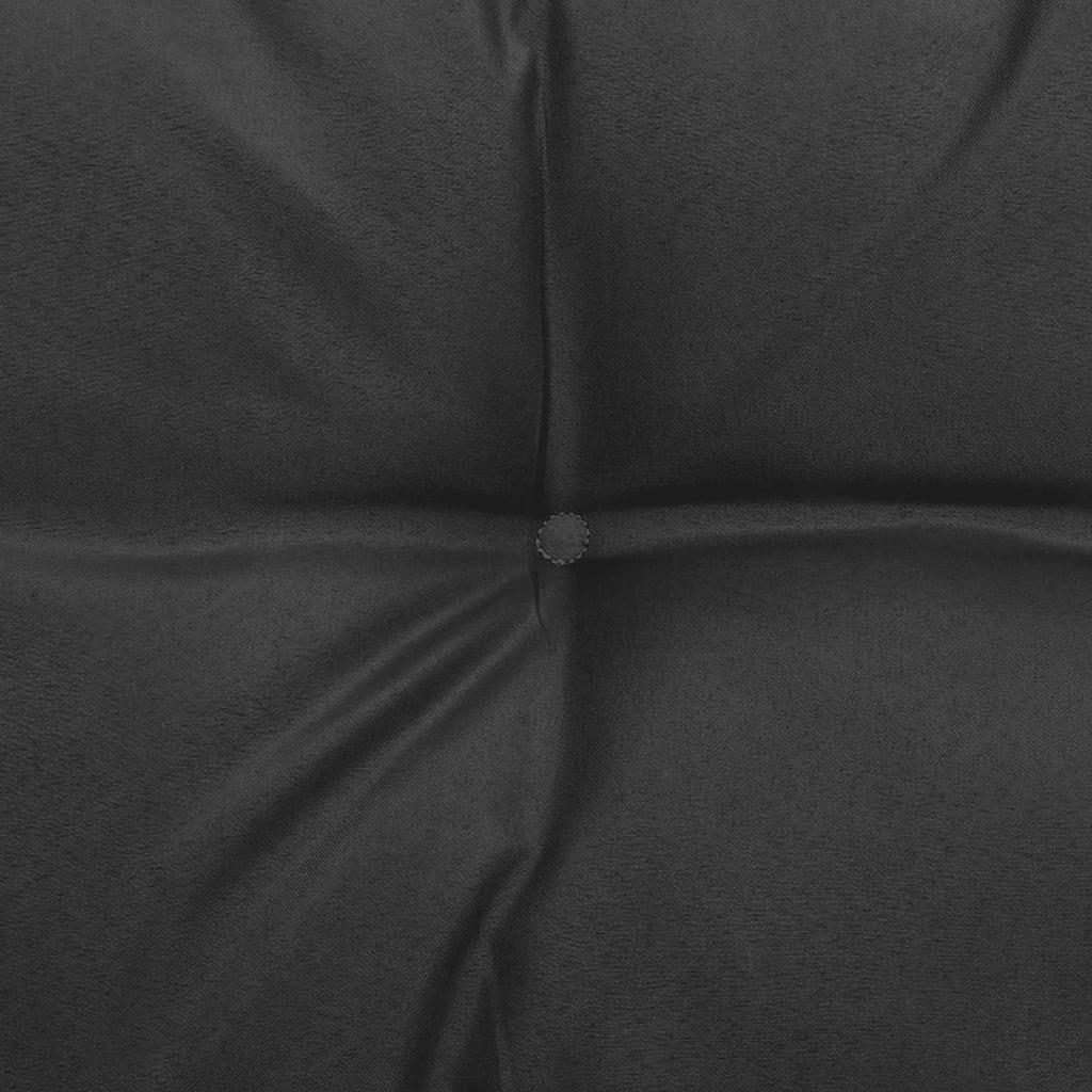 Garden 2-Seater Sofa with Cushions Black Solid Pinewood